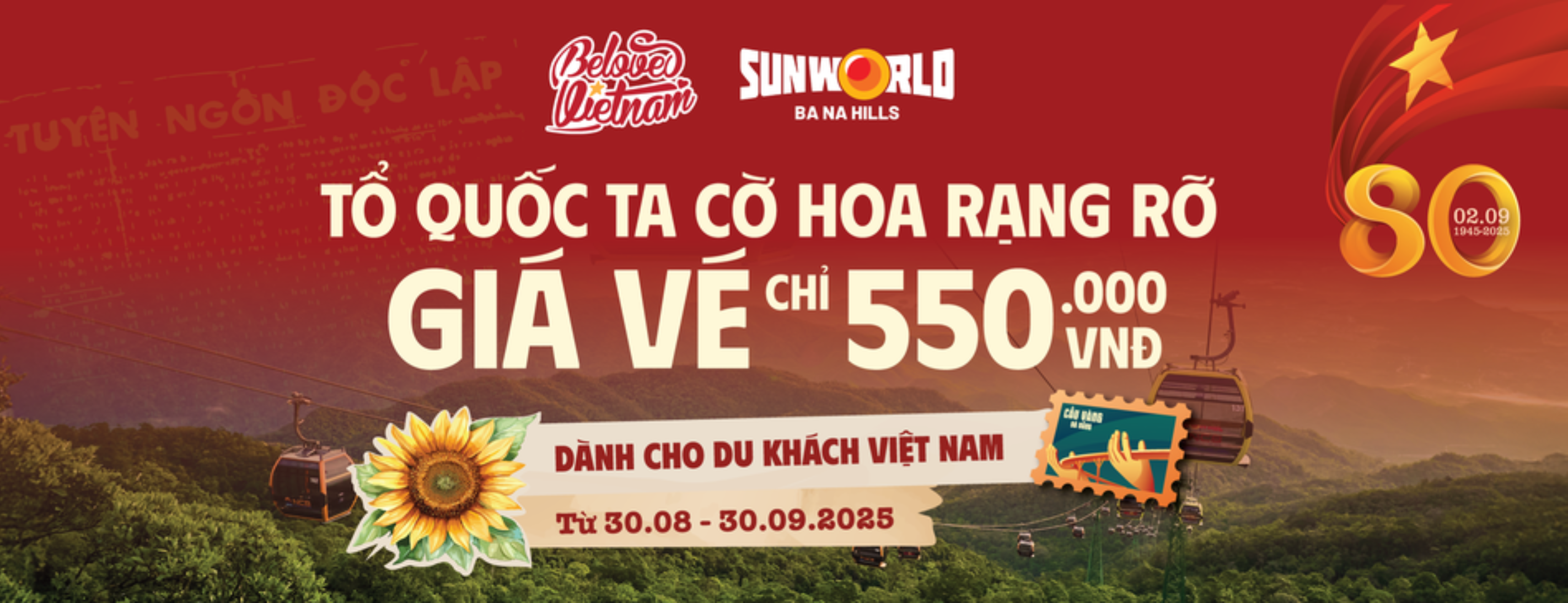 Ưu đãi Bà Nà Hills Quốc khánh 2/9/2025